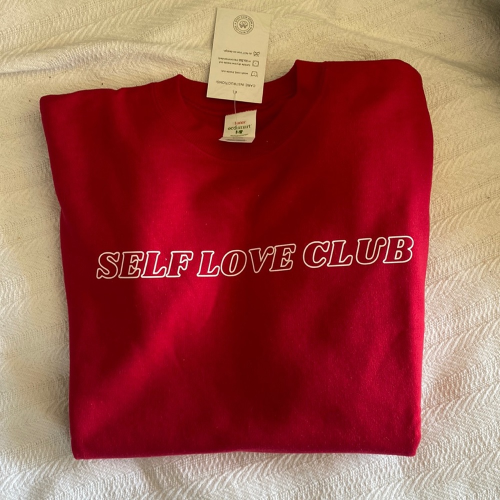 SELF LOVE CLUB - sweatshirt- NEW -S